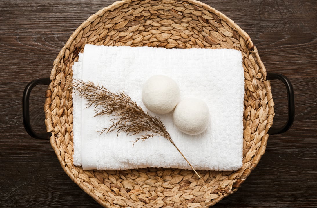 Natural wool dryer balls for  soft clothes while tumble dry.